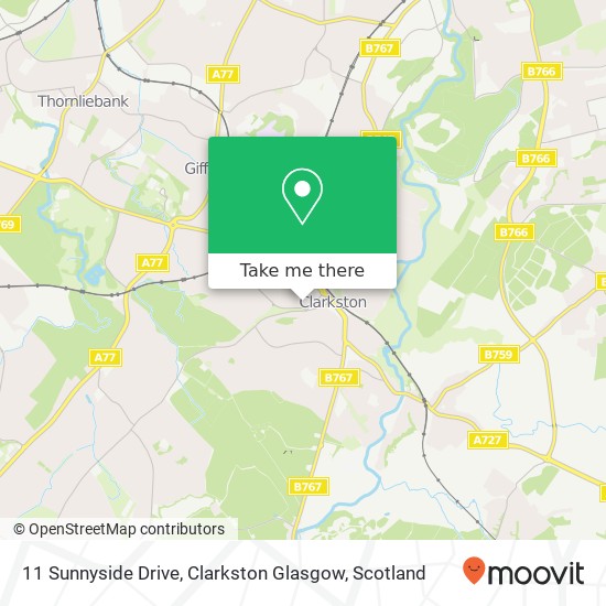 11 Sunnyside Drive, Clarkston Glasgow map