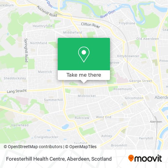 Foresterhill Health Centre, Aberdeen map