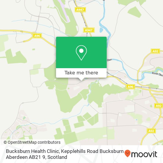 Bucksburn Health Clinic, Kepplehills Road Bucksburn Aberdeen AB21 9 map