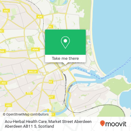 Acu-Herbal Health Care, Market Street Aberdeen Aberdeen AB11 5 map