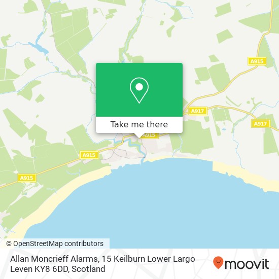 Allan Moncrieff Alarms, 15 Keilburn Lower Largo Leven KY8 6DD map