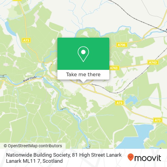 Nationwide Building Society, 81 High Street Lanark Lanark ML11 7 map