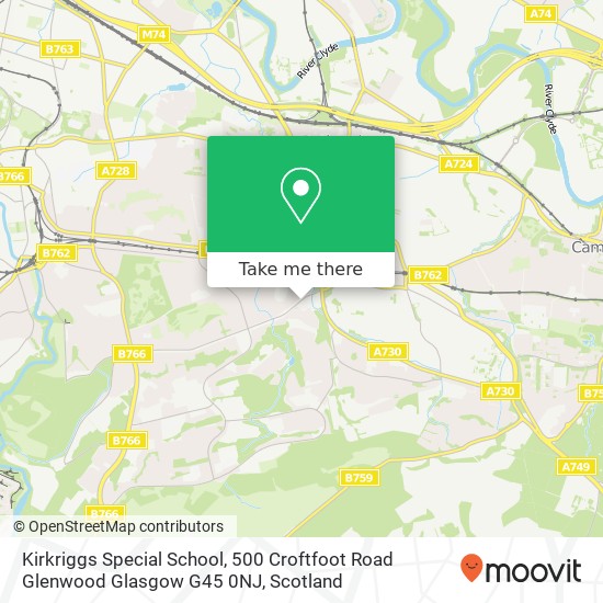 Kirkriggs Special School, 500 Croftfoot Road Glenwood Glasgow G45 0NJ map