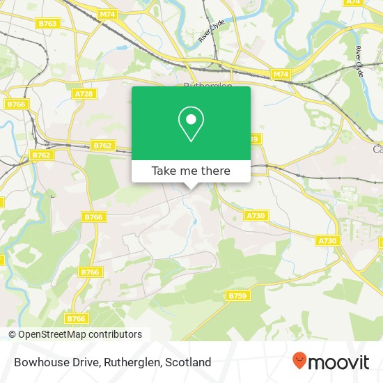 Bowhouse Drive, Rutherglen map