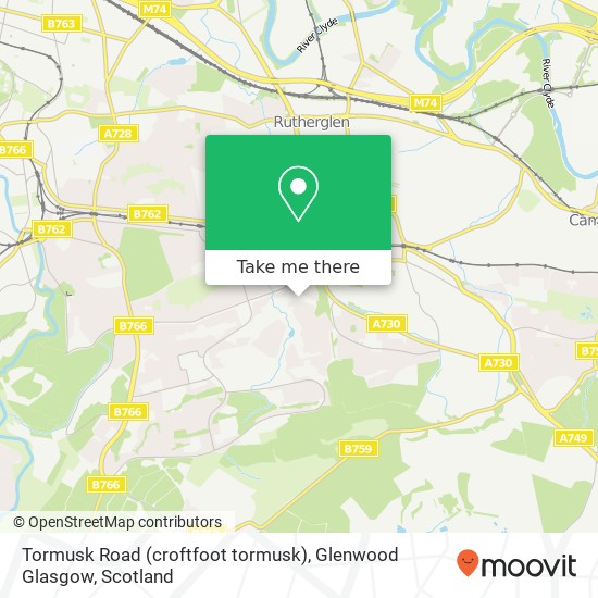 Tormusk Road (croftfoot tormusk), Glenwood Glasgow map
