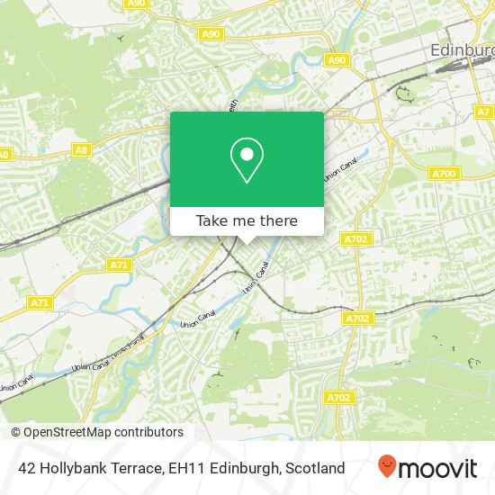 42 Hollybank Terrace, EH11 Edinburgh map
