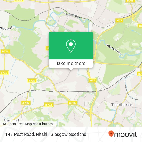 147 Peat Road, Nitshill Glasgow map