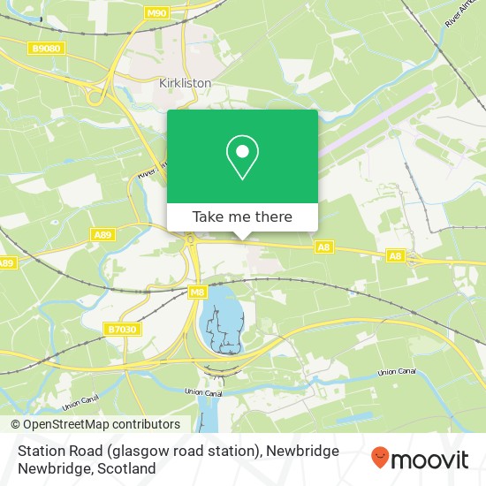 Station Road (glasgow road station), Newbridge Newbridge map