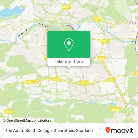 The Adam Smith College, Glenrothes map