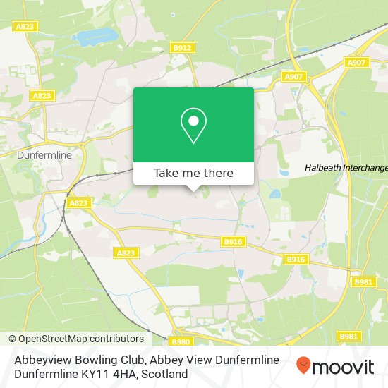 Abbeyview Bowling Club, Abbey View Dunfermline Dunfermline KY11 4HA map