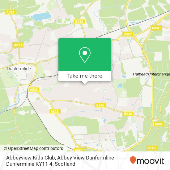 Abbeyview Kids Club, Abbey View Dunfermline Dunfermline KY11 4 map