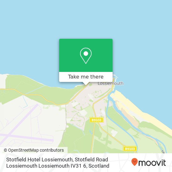 Stotfield Hotel Lossiemouth, Stotfield Road Lossiemouth Lossiemouth IV31 6 map