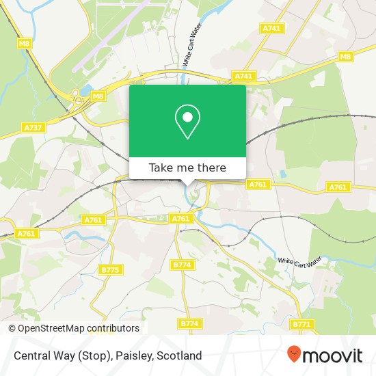 Central Way (Stop), Paisley map