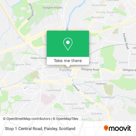 Stop 1 Central Road, Paisley map