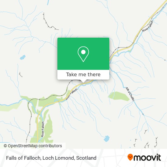 Falls of Falloch, Loch Lomond map