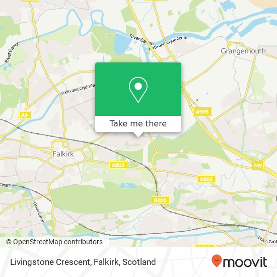 Livingstone Crescent, Falkirk map