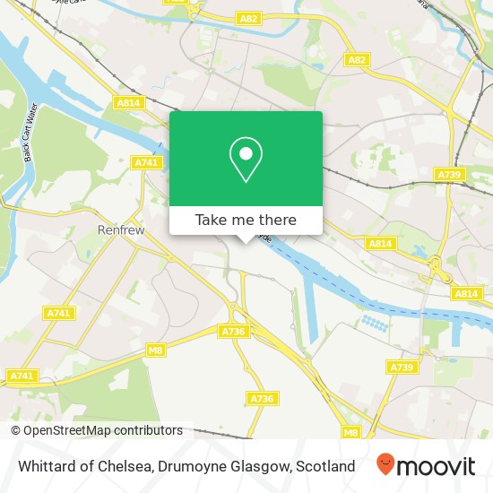 Whittard of Chelsea, Drumoyne Glasgow map