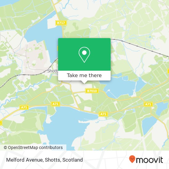 Melford Avenue, Shotts map
