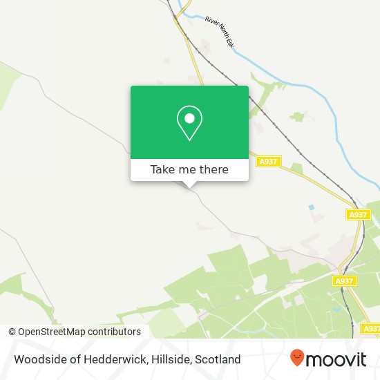 Woodside of Hedderwick, Hillside map