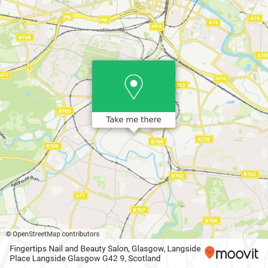 Fingertips Nail and Beauty Salon, Glasgow, Langside Place Langside Glasgow G42 9 map