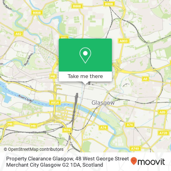 Property Clearance Glasgow, 48 West George Street Merchant City Glasgow G2 1DA map