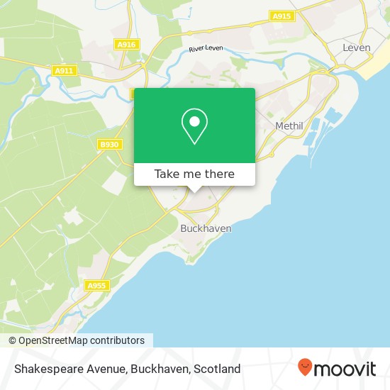 Shakespeare Avenue, Buckhaven map