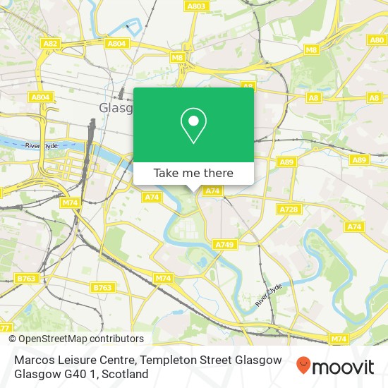 Marcos Leisure Centre, Templeton Street Glasgow Glasgow G40 1 map