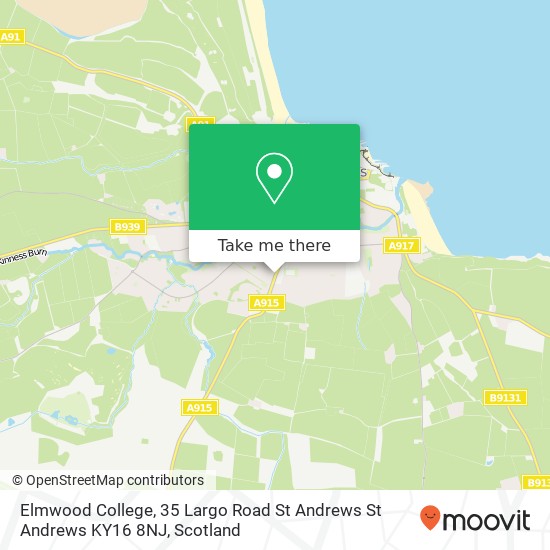 Elmwood College, 35 Largo Road St Andrews St Andrews KY16 8NJ map