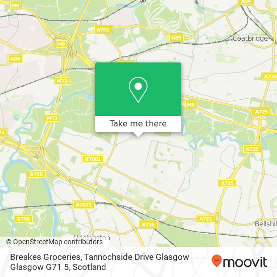 Breakes Groceries, Tannochside Drive Glasgow Glasgow G71 5 map