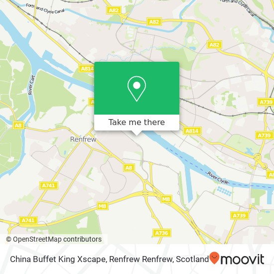 China Buffet King Xscape, Renfrew Renfrew map