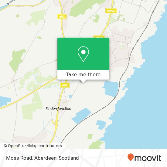Moss Road, Aberdeen map