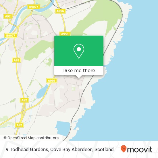 9 Todhead Gardens, Cove Bay Aberdeen map