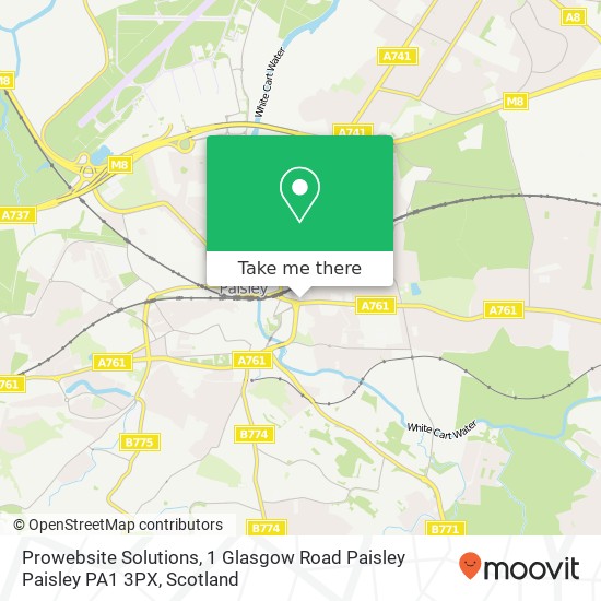Prowebsite Solutions, 1 Glasgow Road Paisley Paisley PA1 3PX map