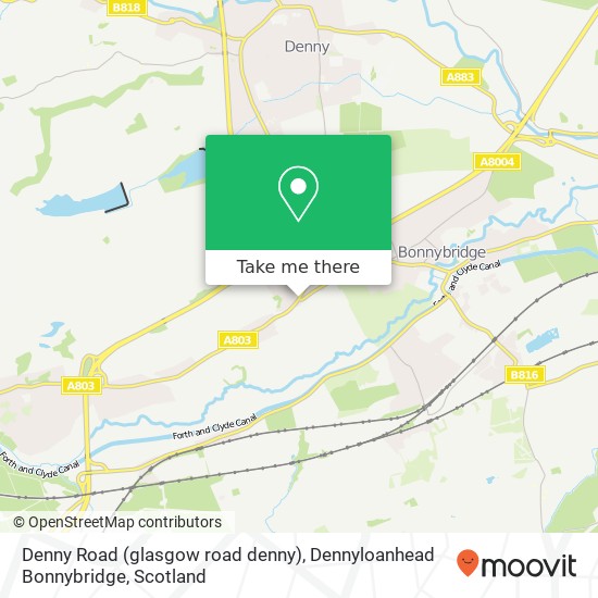 Denny Road (glasgow road denny), Dennyloanhead Bonnybridge map