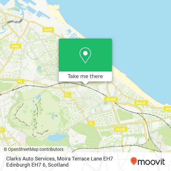 Clarks Auto Services, Moira Terrace Lane EH7 Edinburgh EH7 6 map
