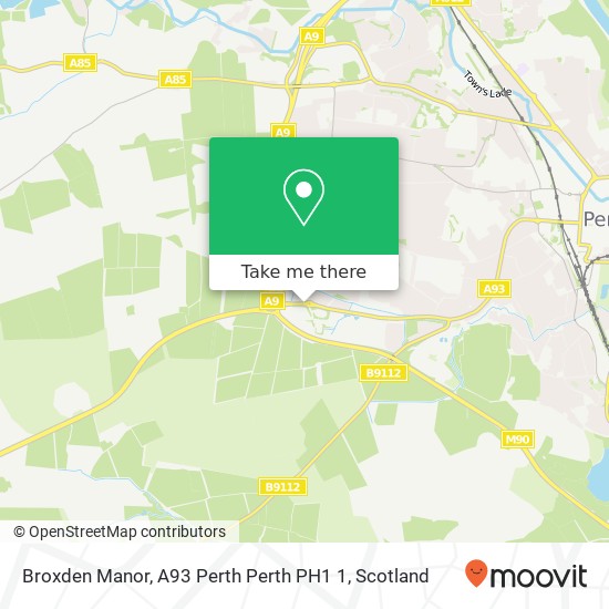 Broxden Manor, A93 Perth Perth PH1 1 map
