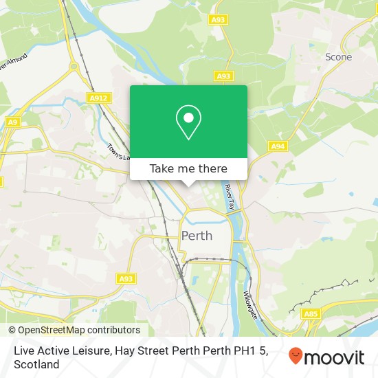 Live Active Leisure, Hay Street Perth Perth PH1 5 map