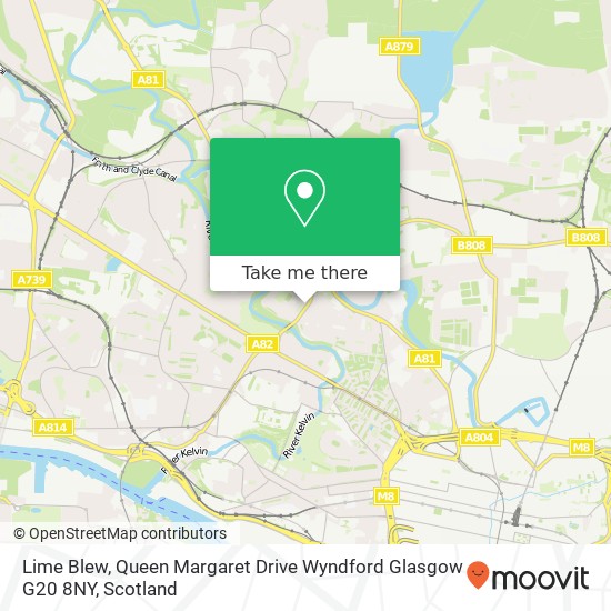 Lime Blew, Queen Margaret Drive Wyndford Glasgow G20 8NY map