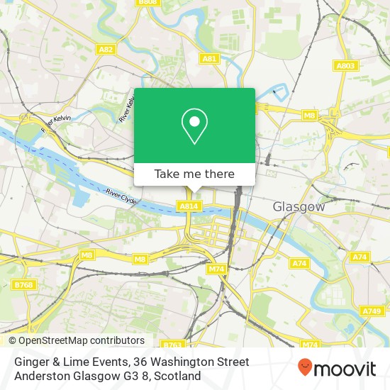 Ginger & Lime Events, 36 Washington Street Anderston Glasgow G3 8 map