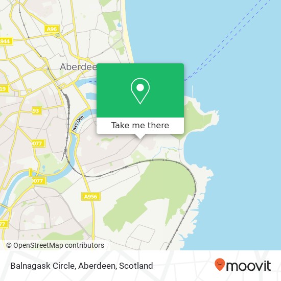 Balnagask Circle, Aberdeen map