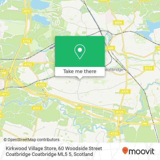 Kirkwood Village Store, 60 Woodside Street Coatbridge Coatbridge ML5 5 map