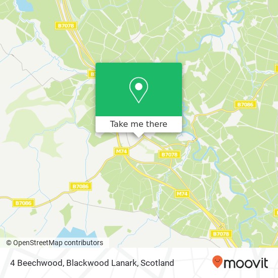 4 Beechwood, Blackwood Lanark map