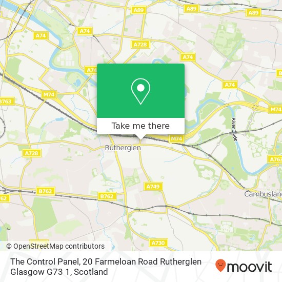 The Control Panel, 20 Farmeloan Road Rutherglen Glasgow G73 1 map