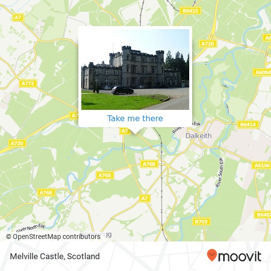 Melville Castle, Dalkeith Dalkeith map