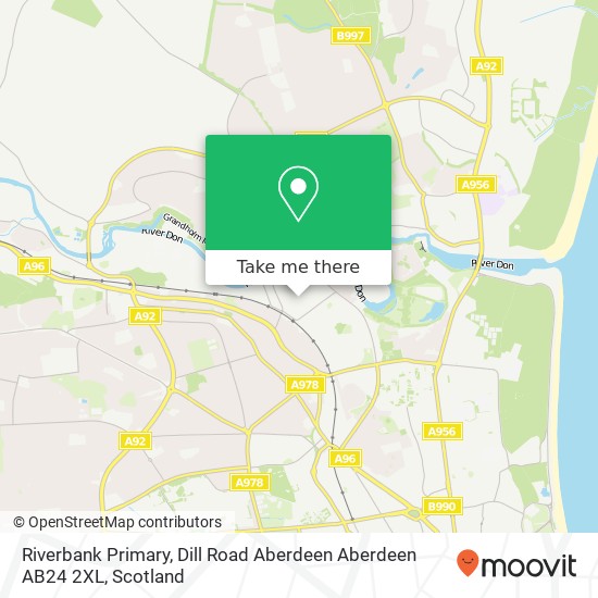 Riverbank Primary, Dill Road Aberdeen Aberdeen AB24 2XL map