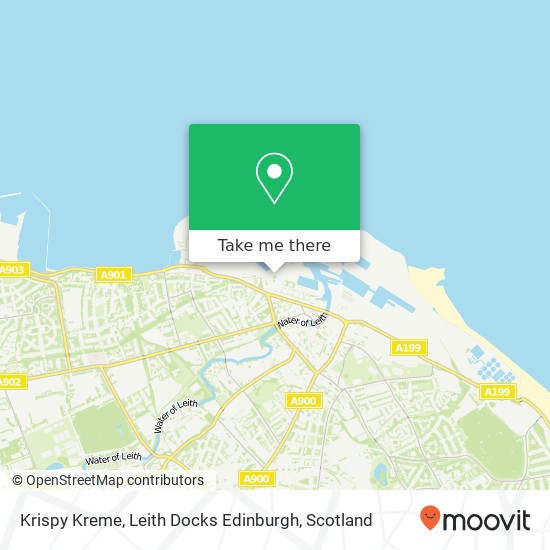 Krispy Kreme, Leith Docks Edinburgh map