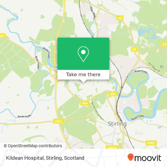 Kildean Hospital, Stirling map