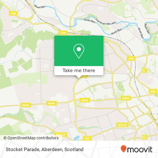 Stocket Parade, Aberdeen map