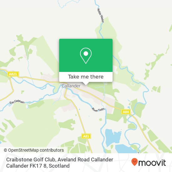 Craibstone Golf Club, Aveland Road Callander Callander FK17 8 map
