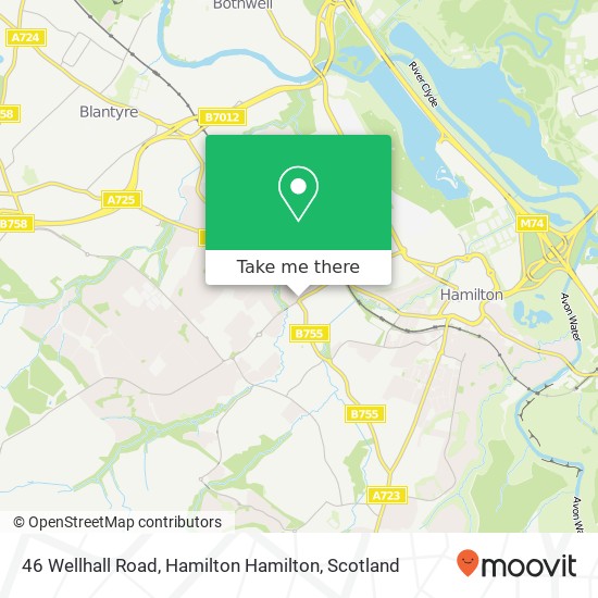 46 Wellhall Road, Hamilton Hamilton map